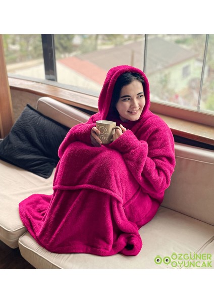 Peluşcu Dayı Welsoft Peluş Polar Giyilebilir Battaniye Pijama