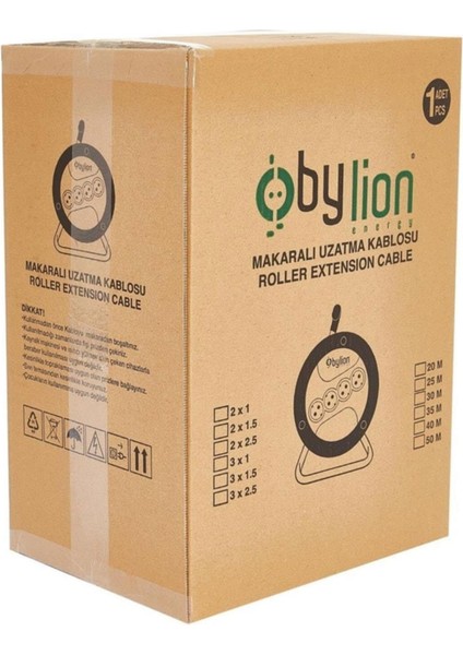 Bylion Makaralı Seyyar Uzatma Kablosu 3x1.5 mm (35 Metre) indirimleri