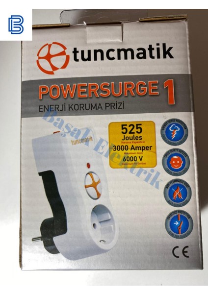 Tunçmatik TunçmatikBeyaz Tekli Akım Korumalı Priz