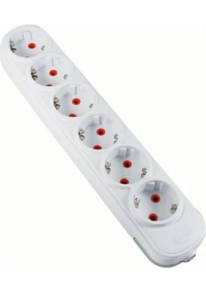 6'lı Topraklı Grup Priz Klemensli