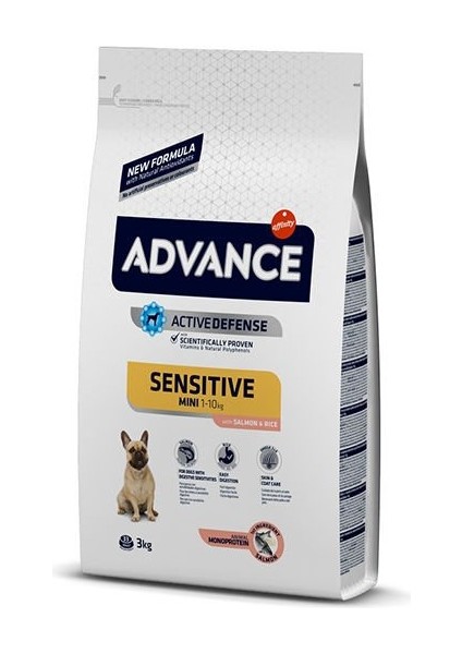 Mini Sensitive Somonlu Küçük Irk Yetişkin Köpek Maması 3 kg