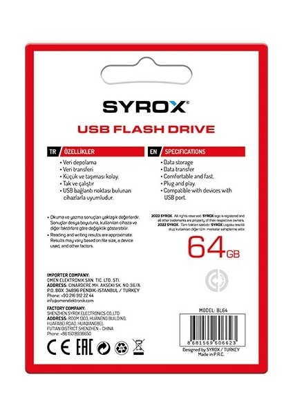 64 GB USB Flash Bellek Bold BL64 modelleri