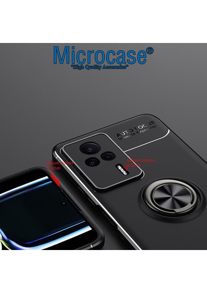 Xiaomi Redmi K60E Focus Serisi Yüzük Standlı Silikon Kılıf - Siyah AL3363 fırsatları