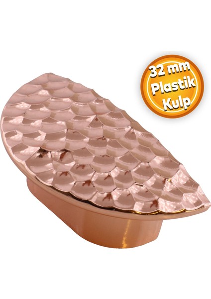 Elegans Half Çekmece Dolap Kapak Kulpu Kulbu Plastik Bakır Kulp