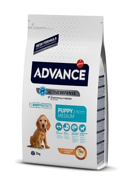 Puppy Medium Tavuklu Orta Irk Yavru Köpek Maması 3 kg