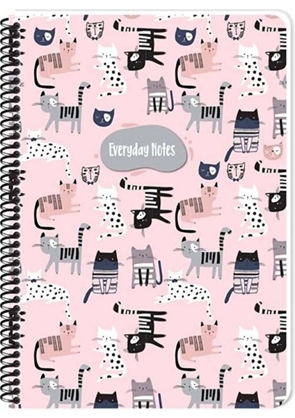Keskin Animal Friends Karton Kapak Spiralli Defter 16,5X22,5 80 Yp Çizgili