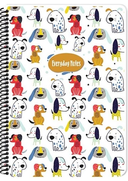 Keskin Animal Friends Karton Kapak Spiralli Defter 16,5X22,5 80 Yp Kareli