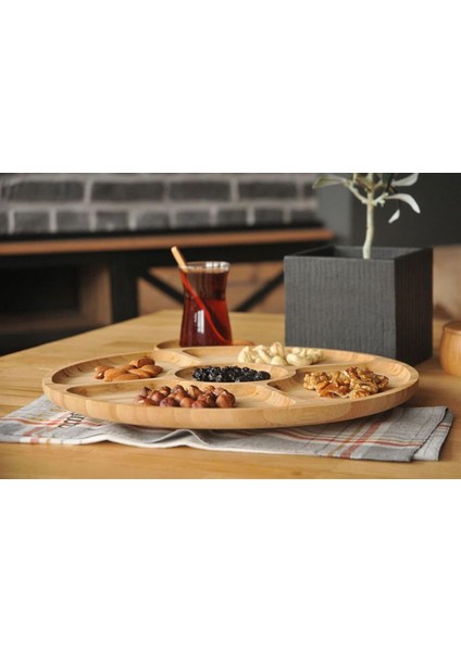 Carina Dönen Bölmeli Servis Tabağı Küçük 9100 fiyatları