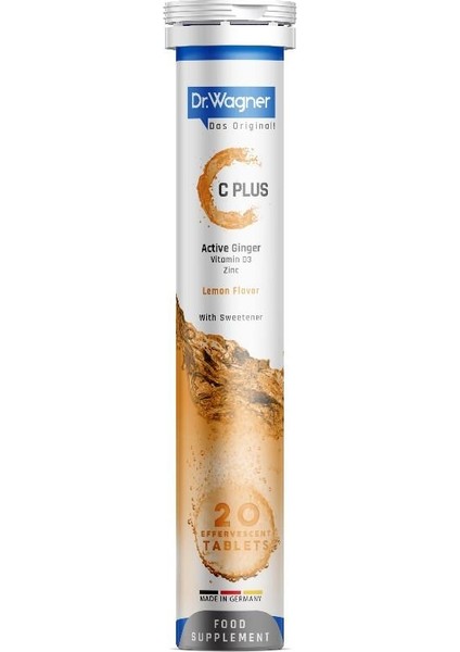 C Plus 20 Efervesan Tablet Limon Aromalı