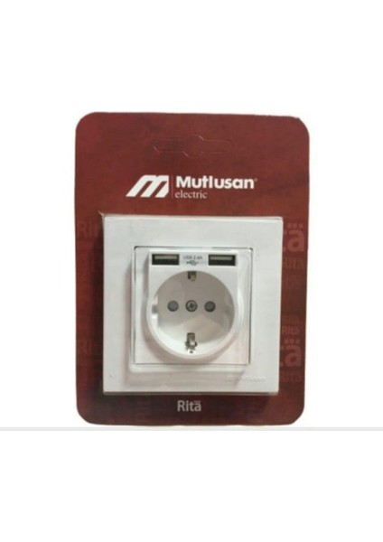 HIRDAVATÇIM06 Mutlusan Rita USB 2.4A Topraklı Priz