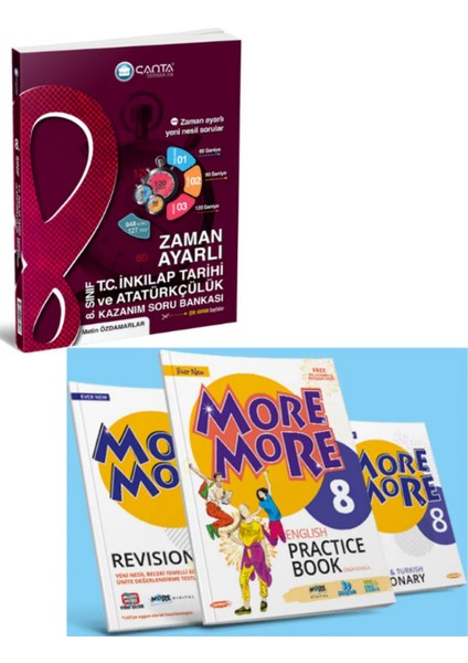 Zaman Ayarlı 8. Sınıf T.c Inkılap Kazanım Soru 2023 + 8. Sınıf English Practice Book