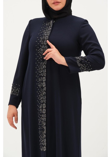 Tuana Büyük Beden Tesettür Kadın Taşlı Petek Abiye Ferace indirimleri