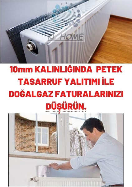 Kl Home 6 ADET-10MM Kalınlık Tasarruf Için Kalorifer Petek Arkası Isı Yalıtım Levha Doğalgaz Fatura Düşürün