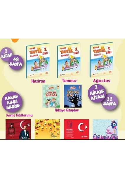 3. Sınıf Renkli Tatil Seti