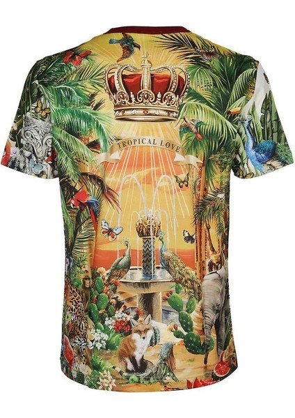 Dolce&gabbana Reggello Outlet Jungle Print T-Shirt G8KBATHH7YP fiyatları