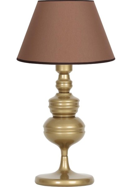 Vinner Munch Eskitme Kaplama Metal Abajur - Sütlü Kahverengi