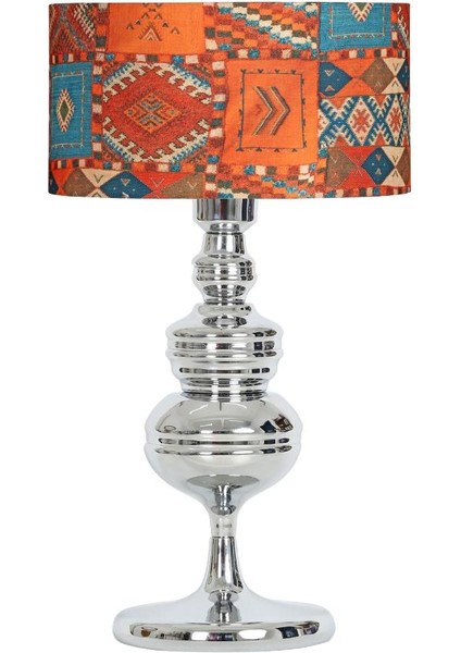 Vinner Munch Krom Kaplama Metal Abajur - Capadocia Desenli