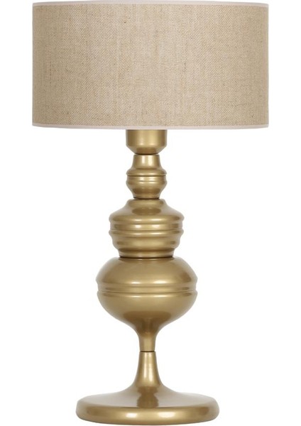 Vinner Munch Eskitme Kaplama Metal Abajur - Çuval Bezi Efektli