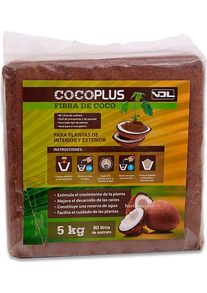 Coco Plus Cocopeat Blok 5 kg 80 Litre