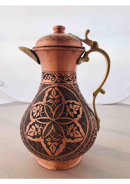 Bakır El Oyması Özel Tasarım Sürahi No,03