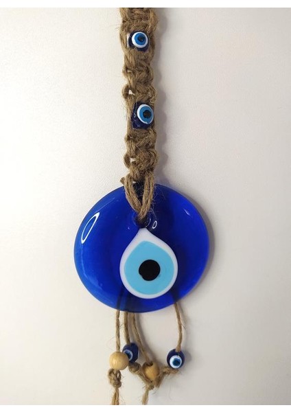 Cam Nazar Kötü Göz Kovucu Hand Made Ağaç Duvar Dekorasyonu Hasır Nazarlık Duvar Ağaç Ev Süsü