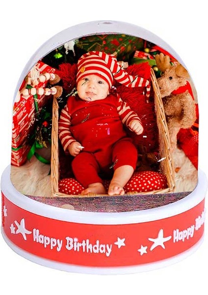 Doğum Günü Fotoğraflı Kar Küresi