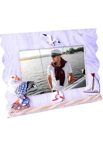 Ahşap Denizci Fotoğraf Çerçevesi (10 x 15 Cm)