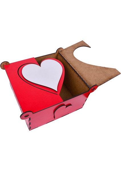 Ahşap Hediyelik Kırmızı Kutu 15 x 15 Cm modelleri