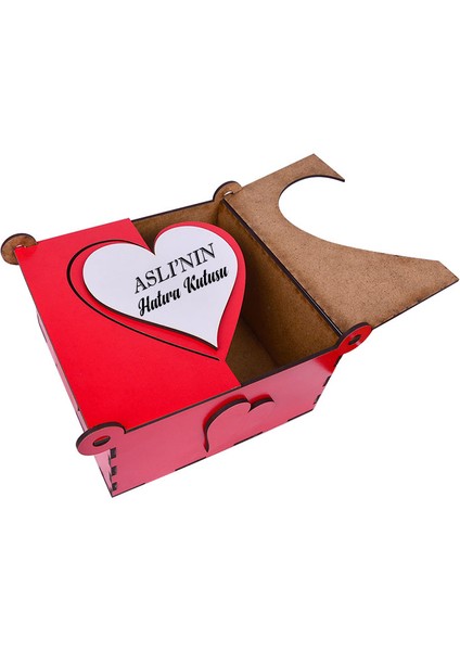 Ahşap Hediyelik Kırmızı Kutu 15 x 15 Cm fırsatları