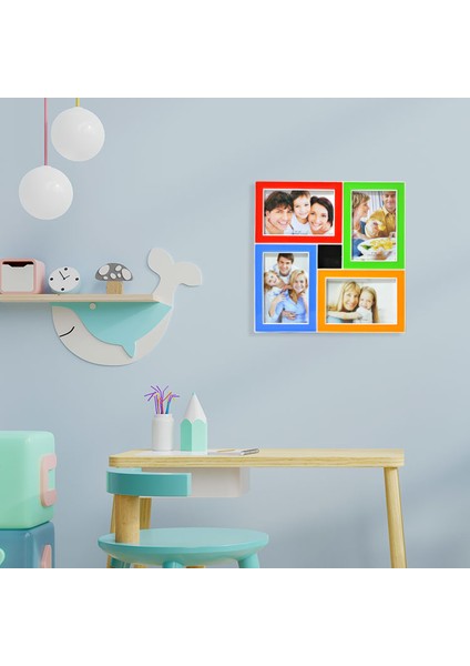 4 Fotoğraflı Renkli Kare Çerçeve indirimleri