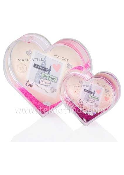 Kişiye Özel Kar Küresi Çift Kalp