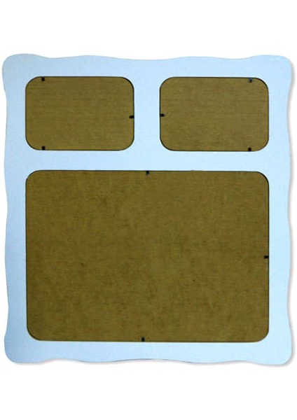 3'lü Ahşap Parıltılı Duvar Fotoğraf Çerçevesi 48 x 55 Cm. fiyatları