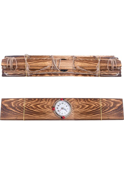 Ahşap Ipli Mandallı Saatli Duvar Çerçevesi 50 x 60 Cm fiyatları