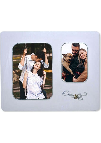 2'li Ahşap Parıltılı Çerçeve 23 x 28 Cm.