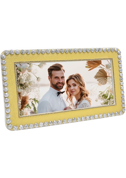 Gold Taşlı Fotoğraf Çerçeve 14,5 x 29 Cm