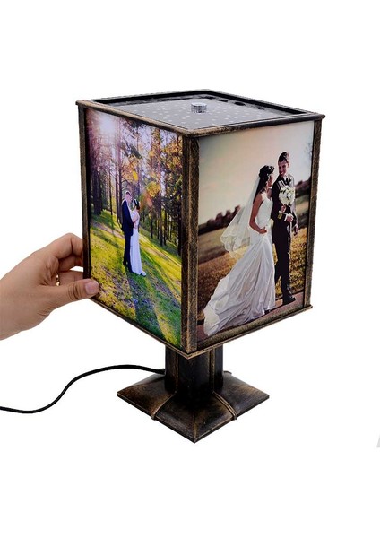 Dönen Abajur Eskitme Gece Lambası