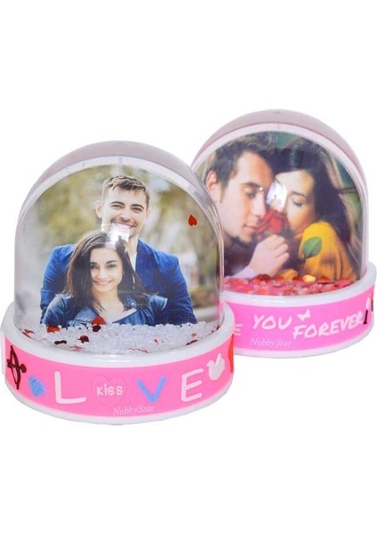 Müzikli Love Fotoğraflı Kar Küresi