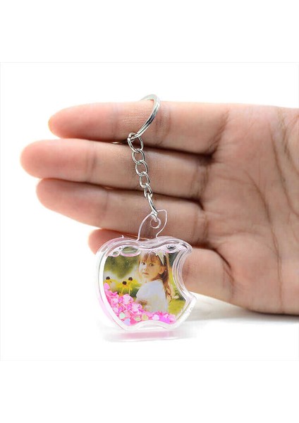 Elma Fotoğraflı Kar Küresi Anahtarlık