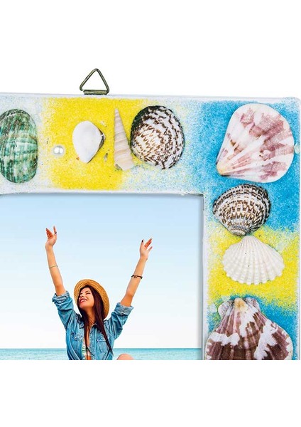 Sarı Lacivert Deniz Kabuğu Çerçeve fırsatları