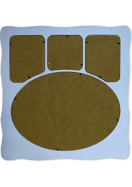 4'lü Ahşap Parıltılı Çerçeve 30 x 41 Cm fiyatları