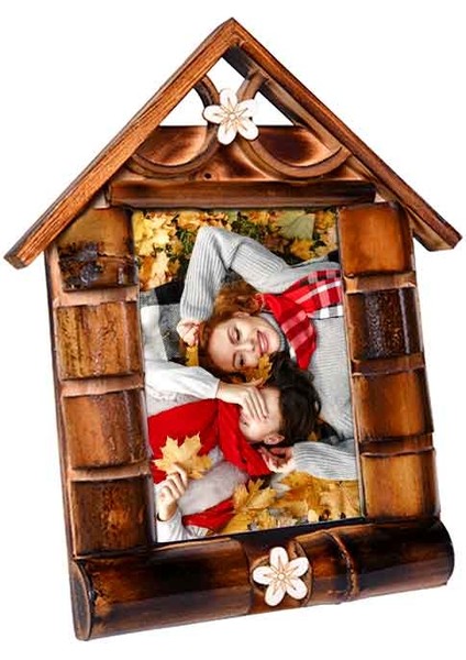 Ahşap Bambu Ev Fotoğraf Çerçevesi 10 x 15