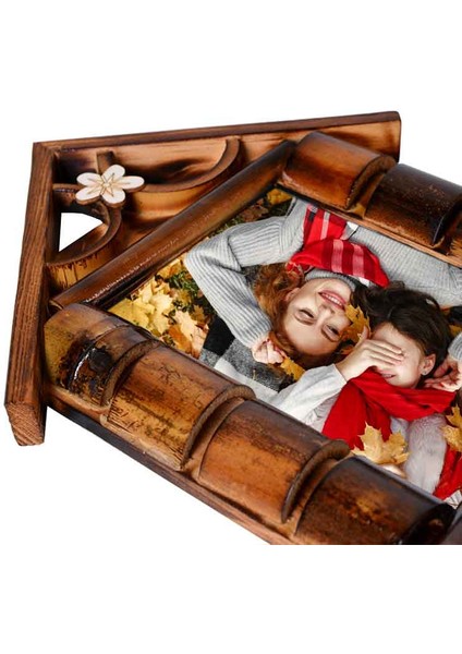 Ahşap Bambu Ev Fotoğraf Çerçevesi 10 x 15 fırsatları