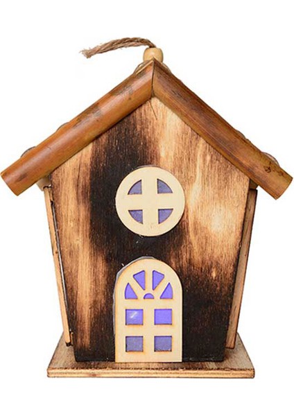 Ev Figürlü Işıklı Bambu Fotoğraf Çerçevesi modelleri