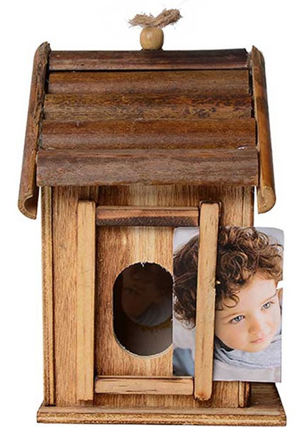 Ev Figürlü Işıklı Bambu Fotoğraf Çerçevesi fırsatları