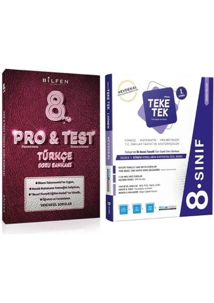 8. Sınıf LGS Pro Test Türkçe Soru Bankası - Pruva Akademi 8 Teke Tek 1. Dönem