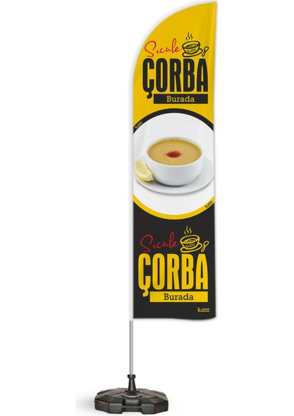 Çorba Temalı 2 Yelken Bayrak 1 100X50 cm Branda fiyatları