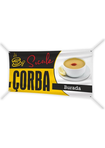 Çorba Temalı 2 Yelken Bayrak 1 100X50 cm Branda fırsatları