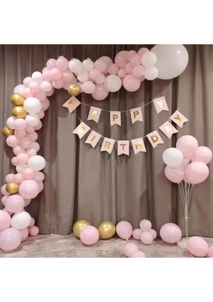 Çıtıpıtıstore Pembe Doğum Günü Balon Seti