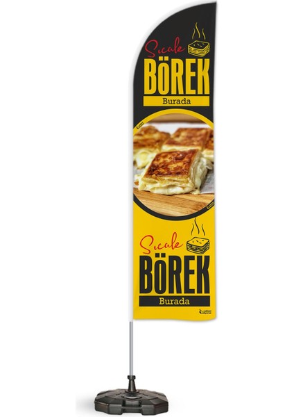 Börek Temalı Tek Yelken Bayrak V2 1 Adet