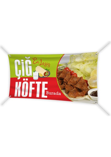 Çiğköfte Temalı Avrupa Branda Afiş Pankart 100X50 cm